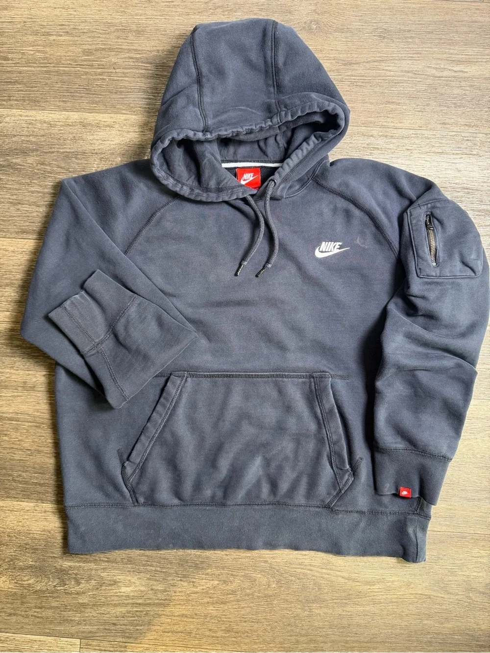 Nike Men's Black Crewneck Hoodie Sweatshirt